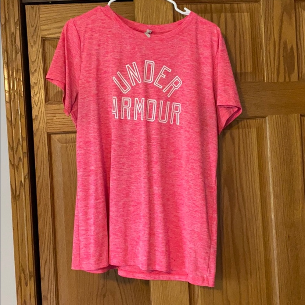 Pink Under Armour Heat Gear Tee